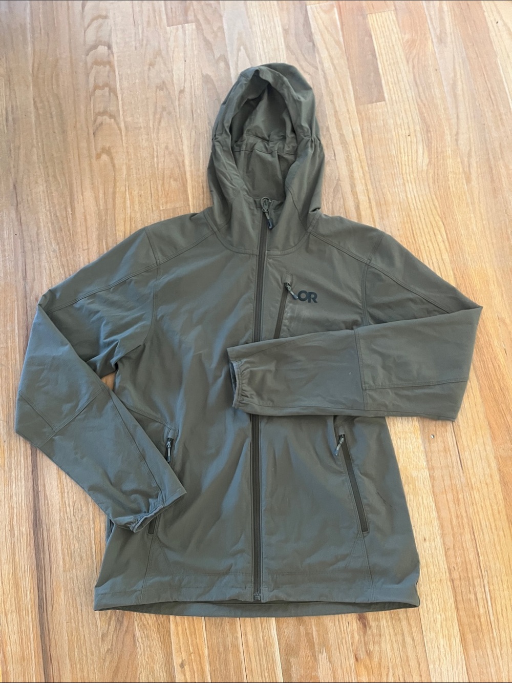 Outdoor Research Olive Green Ferrosi DuraPrint Hoodie Mens MEdium